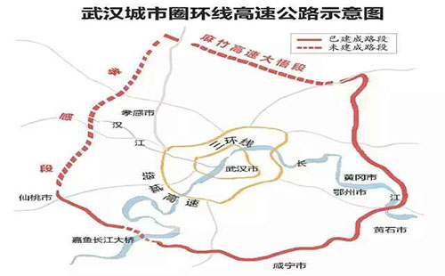 武漢6環線 武漢城市圈環線高速公路孝感段通車