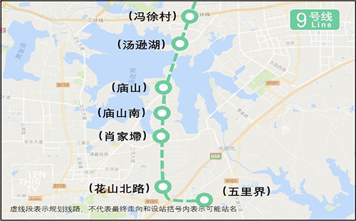 武漢地鐵9號線最新消息 武漢地鐵9號線最新線路圖+具體站點