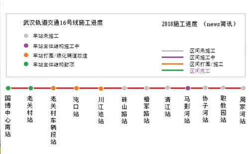 武漢地鐵16號線最新線路圖（漢南線開通時間）