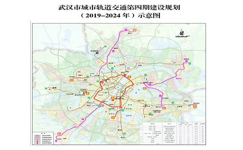武漢地鐵第四輪規劃高清圖2019（第四期批復+5號線、8號線二期、11號線、12號線）